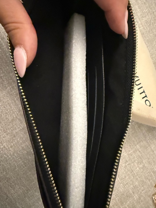 Louis Vuitton Handbags - Louis Vuitton Black and Gold Zip Clutch Wristlet